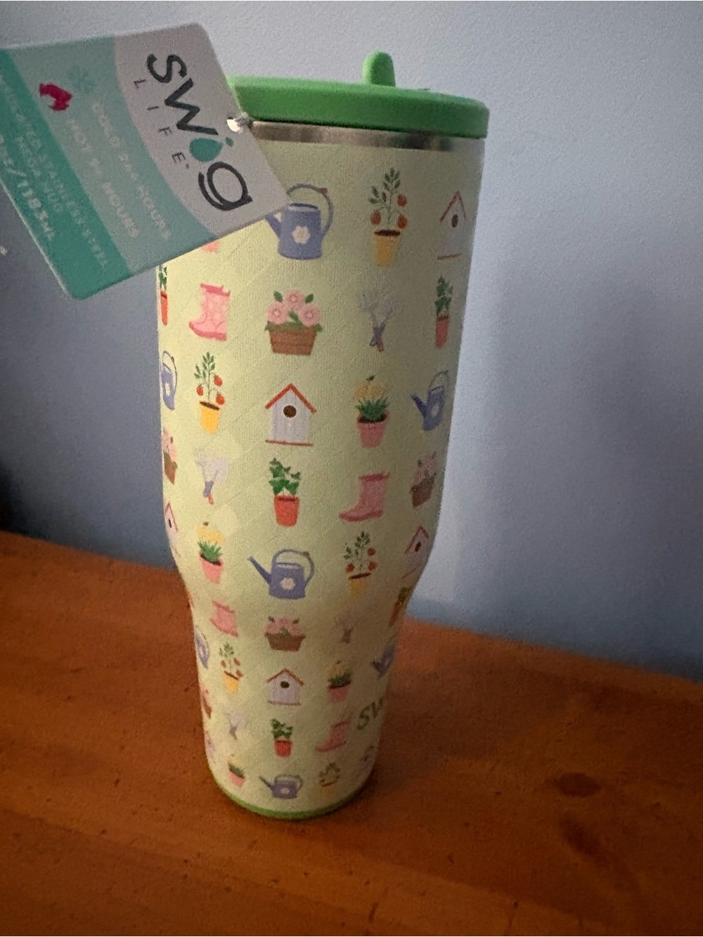 Swig Life Green Garden Print 40 oz Insulated Tumbler